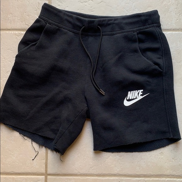 nike cut off sweat shorts